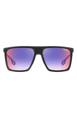 Carrera Eyewear 58mm Gradient Flat Top Sunglasses in Black/Blue Sf Red at Nordstrom