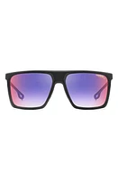 Carrera Eyewear 58mm Gradient Flat Top Sunglasses in Black/Blue Sf Red at Nordstrom