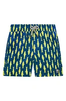 Tom & Teddy Kids' Sardines Swim Trunks Navy Yellow at Nordstrom,