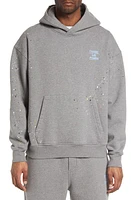 FRAME Men's Logo Paint Splash Hoodie in Grey Melange at Nordstrom, Size Large