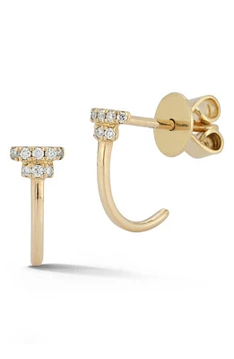 Dana Rebecca Designs Sylvie Rose Diamond Bar Huggie Hoop Earrings in Yellow Gold at Nordstrom