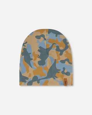 Deux Par Deux Boy's Outdoor Hat Beige Printed Camo Dinos at Nordstrom