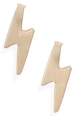 Nashelle Lightning Bolt Stud Earrings in Yellow Gold Fill at Nordstrom