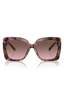 Michael Kors Nice 57mm Gradient Square Sunglasses in Purple Tortoise at Nordstrom