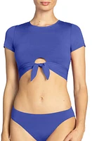 Robin Piccone Ava Knot Front Tee Bikini Top at Nordstrom,