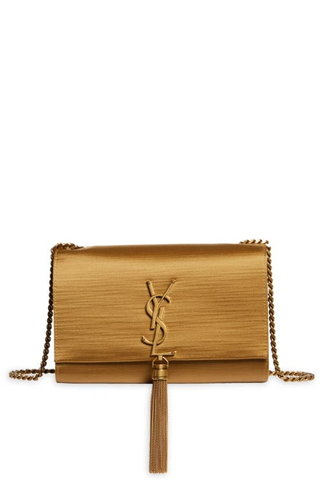 Saint Laurent Small Kate Satin Shoulder Bag in Gold Dust at Nordstrom