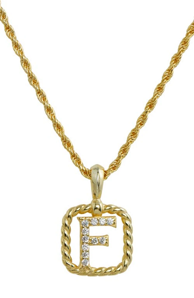 SAVVY CIE JEWELS Initial Pendant Necklace in Yellow-F at Nordstrom