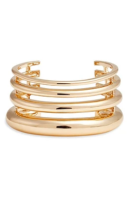 Open Edit Illusion Layered Cuff Bracelet in Gold at Nordstrom