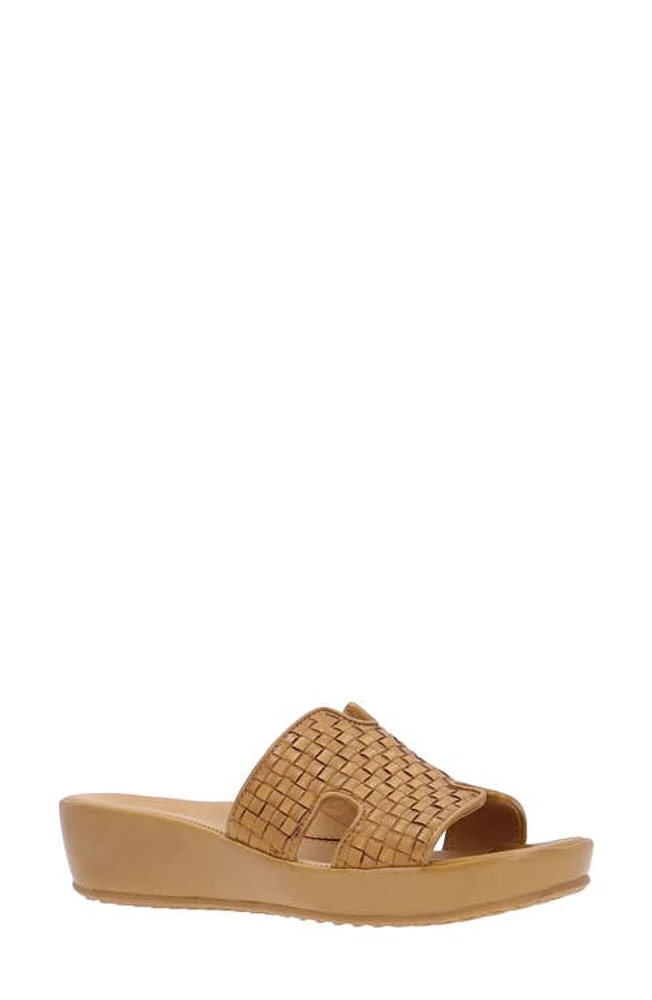 L'Amour des Pieds Cusaro Platform Wedge Slide Sandal Lioness at Nordstrom,