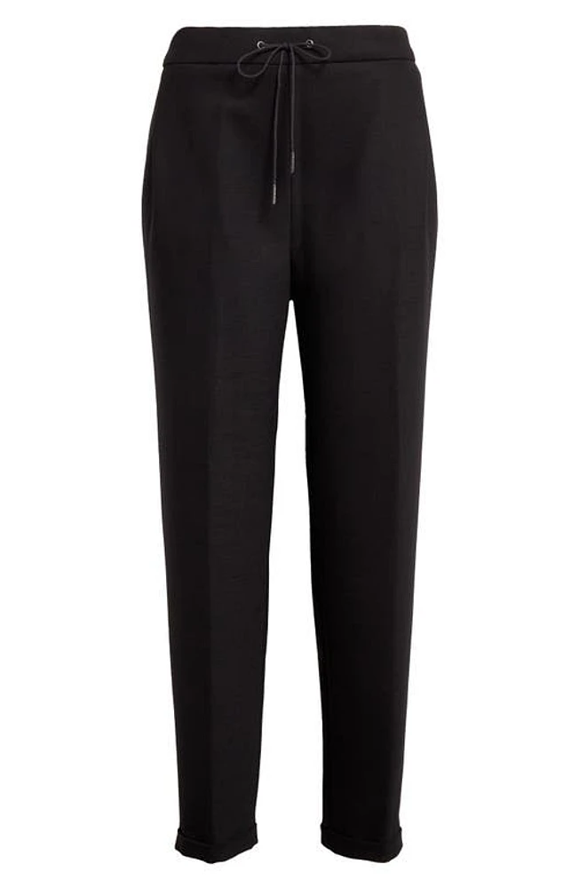 Fabiana Filippi High Waist Tapered Leg Pants in 825 Nero at Nordstrom, Size 10 Us