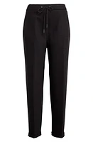 Fabiana Filippi High Waist Tapered Leg Pants in 825 Nero at Nordstrom, Size 10 Us