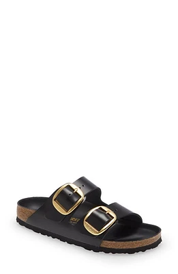 Birkenstock Arizona Big Buckle Slide Sandal High Shine Black at Nordstrom,