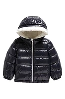 Moncler Kids' Aslan Hooded Down Jacket Blue at Nordstrom,