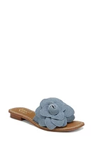 Franco Sarto Tina Raffia Slide Sandal Denim at Nordstrom,