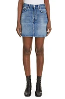 Acne Studios Distressed Denim Miniskirt in Mid Blue at Nordstrom, Size 2 Us