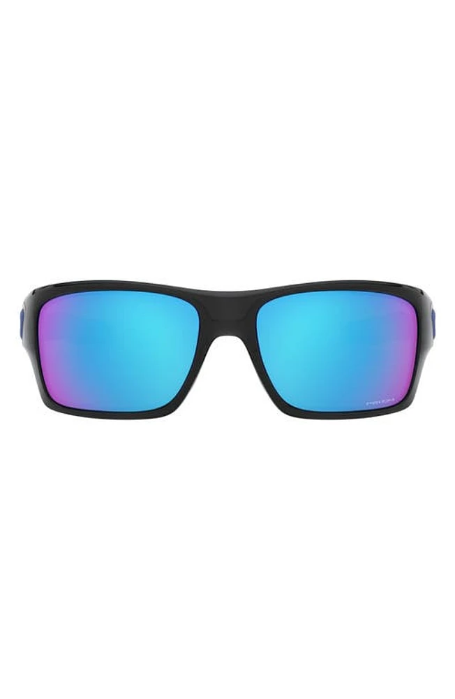 Oakley Turbine 65mm Mirrored Rectangular Sunglasses in Black at Nordstrom