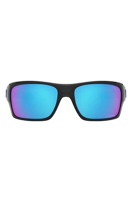 Oakley Turbine 65mm Mirrored Rectangular Sunglasses in Black at Nordstrom