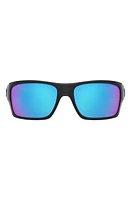 Oakley Turbine 65mm Mirrored Rectangular Sunglasses in Black at Nordstrom