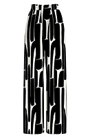 DIARRABLU Leer Hera Print Palazzo Pants Black at Nordstrom,