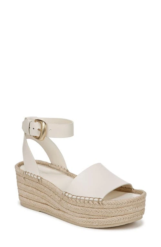 Vince Belisa Ankle Strap Espadrille Platform Wedge Sandal Milk at Nordstrom,