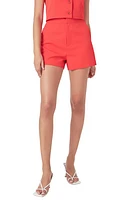 Endless Rose High Waist Suit Shorts Red Orange at Nordstrom,