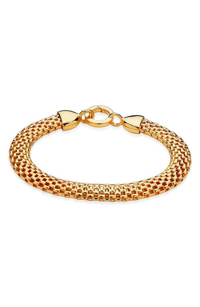 Monica Vinader Heirloom Woven Wide Chain Bracelet in Yellow Gold at Nordstrom, Size 7.5 In