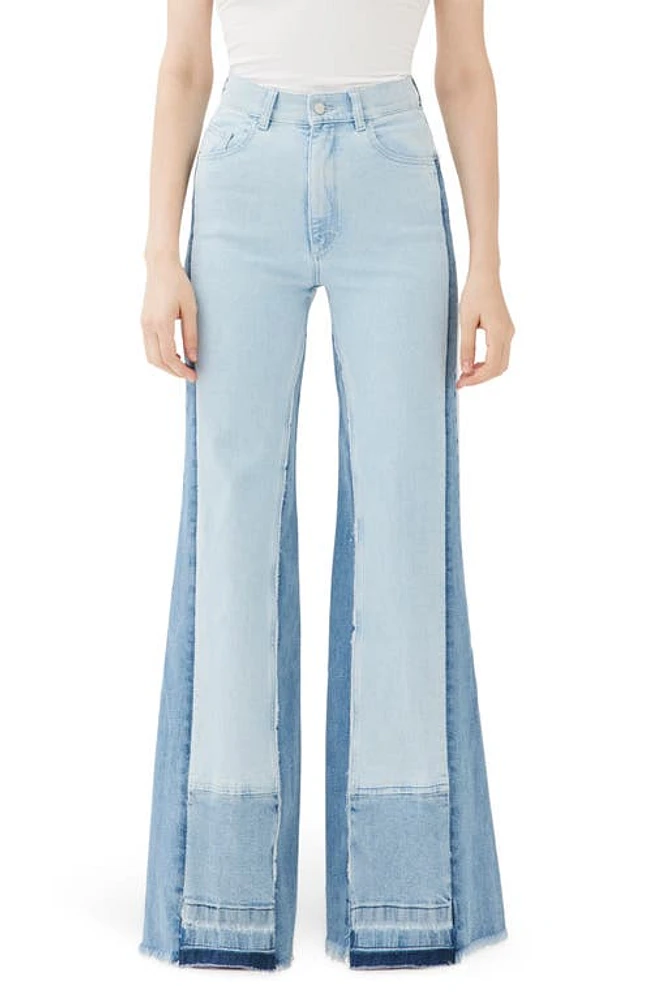 DL1961 x KSENIASCHNAIDER Hepburn Wide Leg Jeans in Patchwork at Nordstrom, Size 25