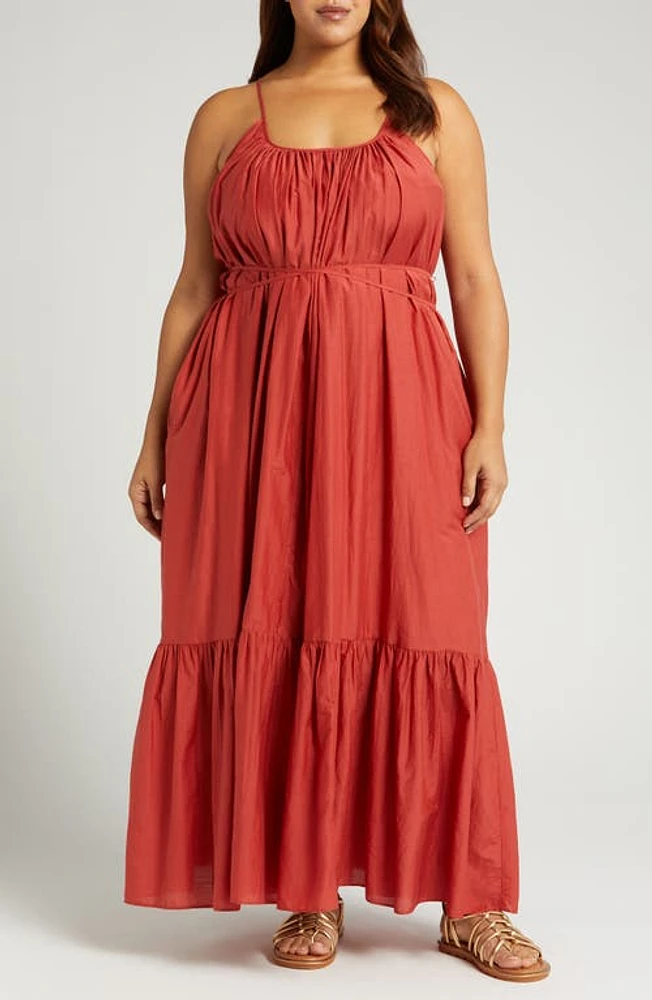 Nordstrom Tie Back Tiered Maxi Dress at Nordstrom,