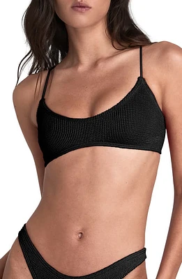 bond-eye The Selena Rib Bikini Top in Black at Nordstrom