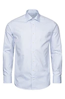 Eton Contemporary Fit Dobby Organic Cotton Dress Shirt Light Pastel Blue at Nordstrom, - R