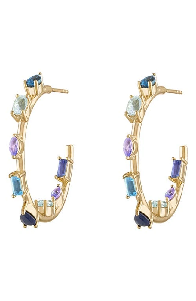 EDEN PRESLEY Goddess Hoop Earrings in Blue at Nordstrom