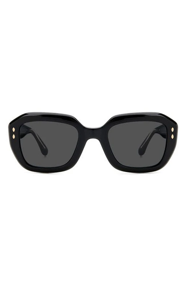 Isabel Marant The New 52mm Rectangular Sunglasses in Black/Grey at Nordstrom