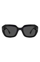 Isabel Marant The New 52mm Rectangular Sunglasses in Black/Grey at Nordstrom