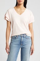 caslon(r) Flutter Sleeve Cotton & LinenTop at Nordstrom,