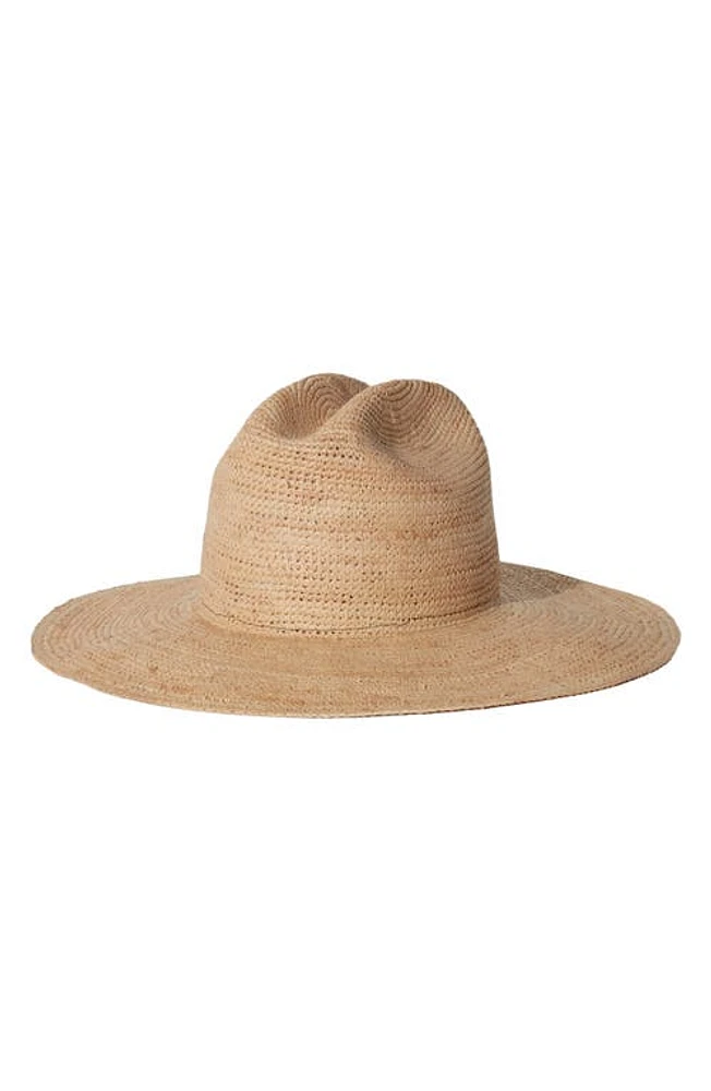 Janessa Leoné Chandler Raffia Straw Sun Hat Natural at Nordstrom,