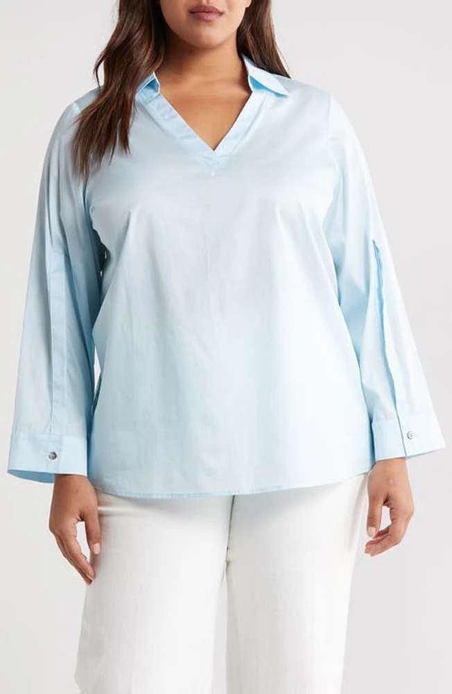 HARSHMAN Lilou Long Sleeve Top Light Blue at Nordstrom,