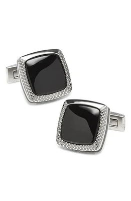 Cufflinks, Inc. Onyx Cushion Cuff Links in Silver at Nordstrom