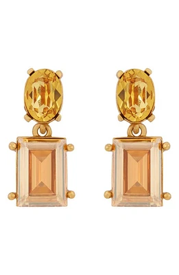 Oscar de la Renta Gallery Crystal Drop Earrings in Topaz at Nordstrom