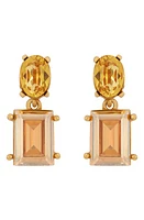 Oscar de la Renta Gallery Crystal Drop Earrings in Topaz at Nordstrom