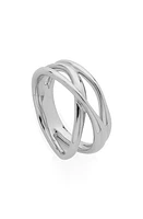 Monica Vinader Nura Crossover Ring Silver at Nordstrom,