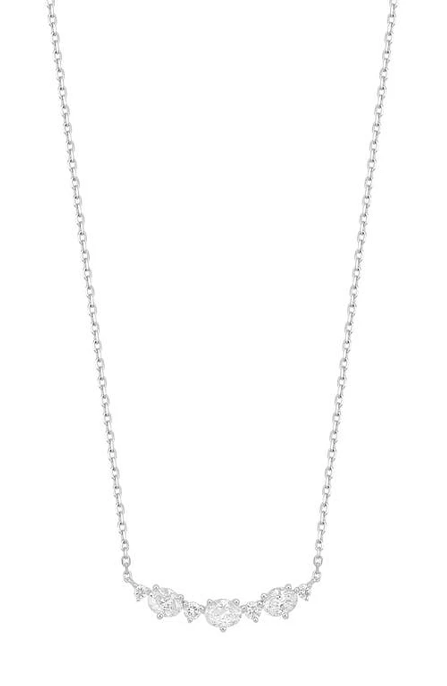 Bony Levy Audrey Diamond Bar Pendant Necklace in 18K White Gold at Nordstrom