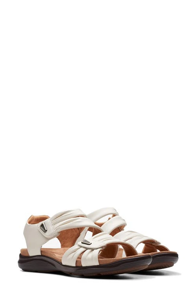 Clarks(r) Kitly Ave Sandal Off White Leather at Nordstrom,