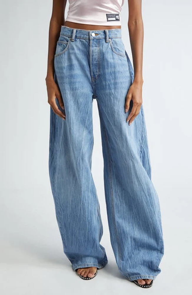 Alexander Wang Low Rise Oversize Rounded Leg Jeans Vintage Light Indigo at Nordstrom,