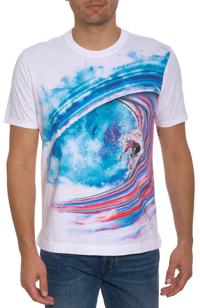 Robert Graham Pipeline Cotton Graphic T-Shirt White at Nordstrom,