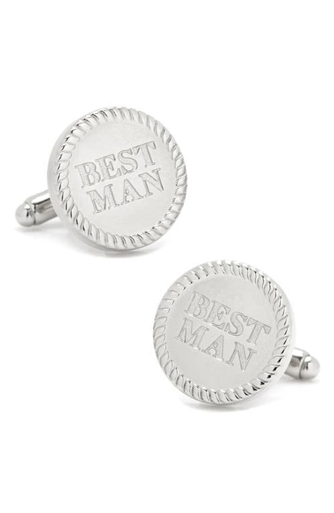 Cufflinks, Inc. Best Man Cuff Links in Silver at Nordstrom