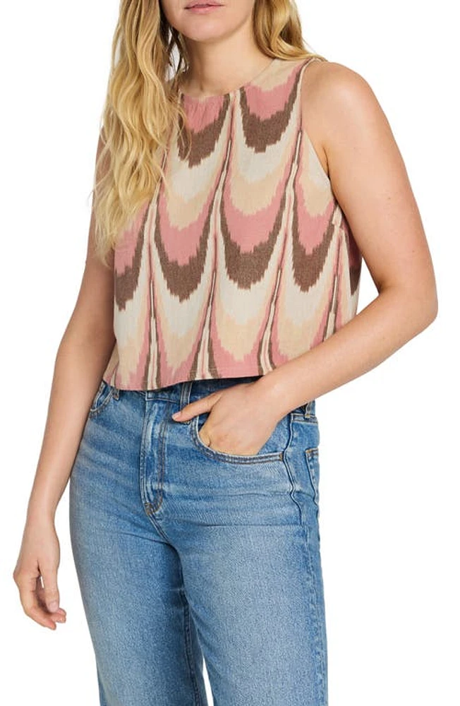 Faherty Shoreline Crop Sleeveless Organic Cotton Top Desert Ikat at Nordstrom,