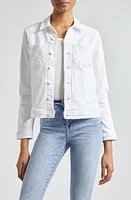 L'AGENCE Shuri Femme Denim Jacket Blanc at Nordstrom,