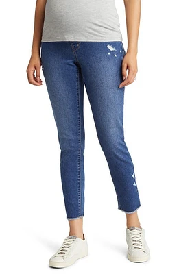 1822 Denim Bellyband Maternity Skinny Jeans Raven at Nordstrom,