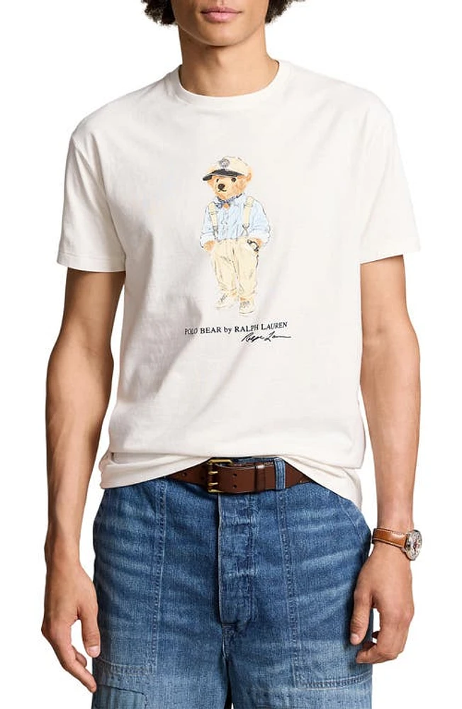 Polo Ralph Lauren Bear Classic Fit Interlock Graphic T-Shirt Deckwash White Hmgwy at Nordstrom,