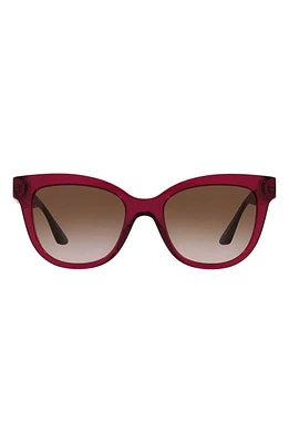 Versace 54mm Gradient Cat Eye Sunglasses in Bordeaux /Brown Gradient at Nordstrom